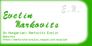evelin markovits business card